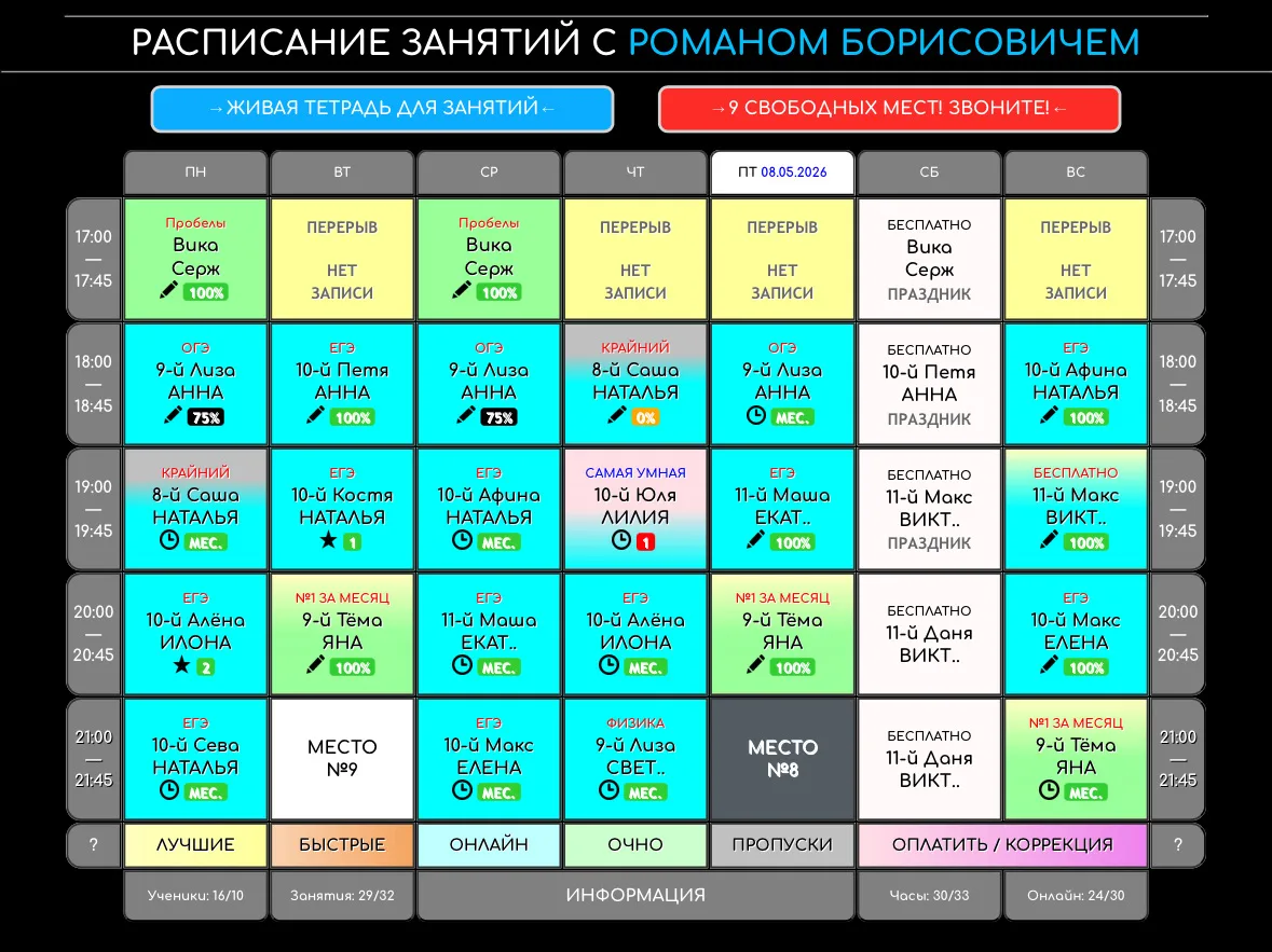 Завтра, 9 мая, занятия по расписанию будут проведены БЕСПЛАТНО! Вне зависимости от посещения, всем б