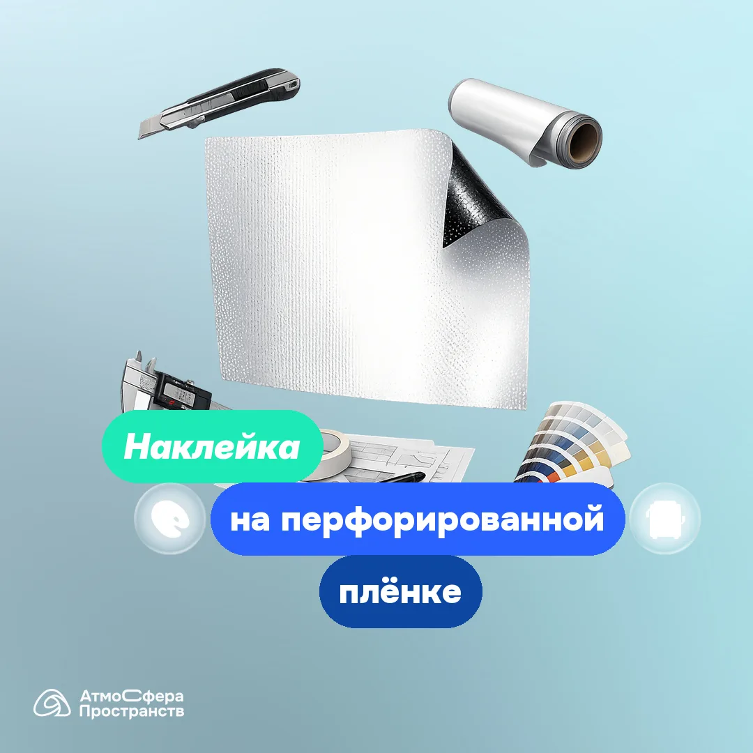 Брендинг на перфорированной плёнке — спасение для витрин и транспорта✨. Но есть нюансы,...
