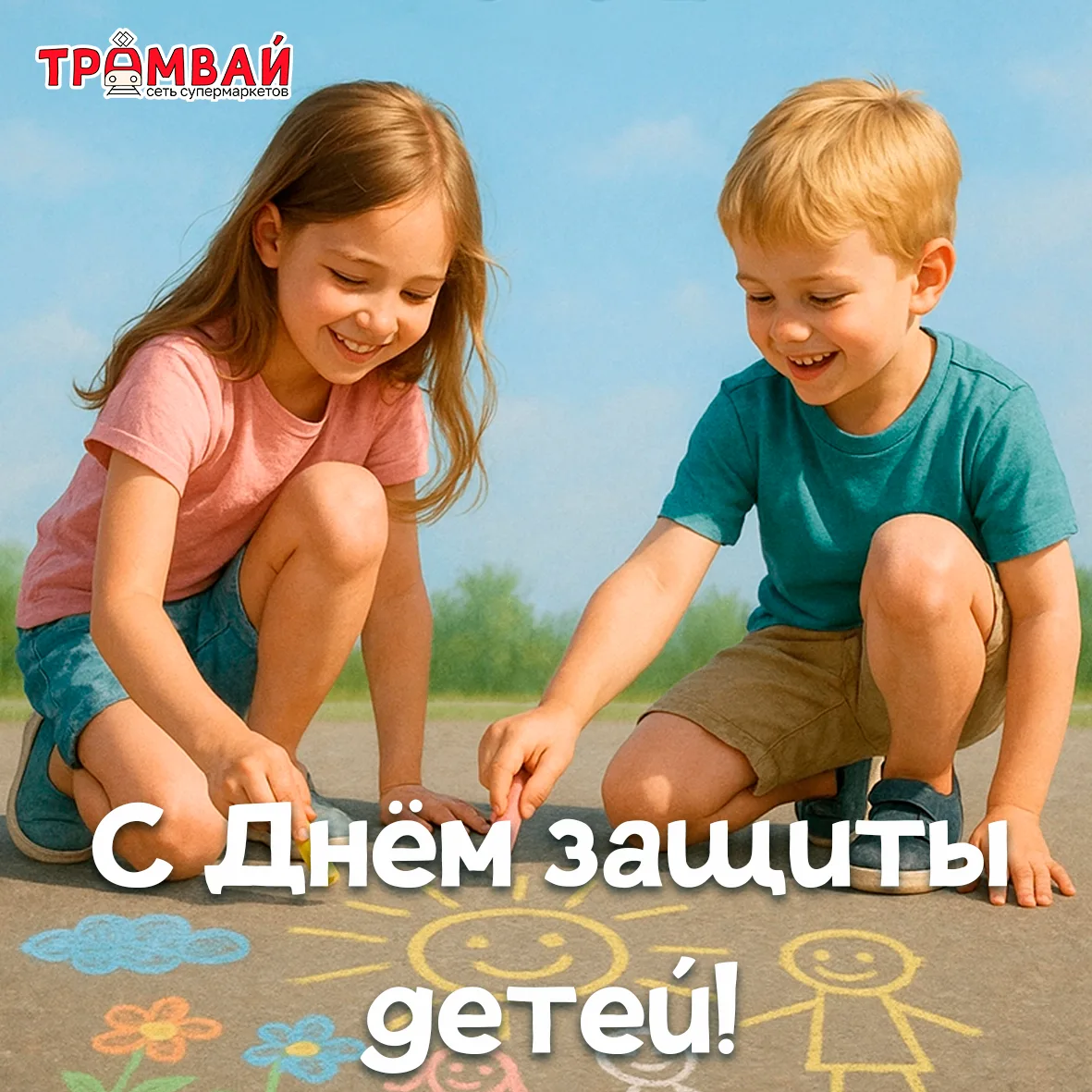 Дорогие друзья! В этот особенный день мы, команда супермаркетов "Трамвай", хотим поздра...