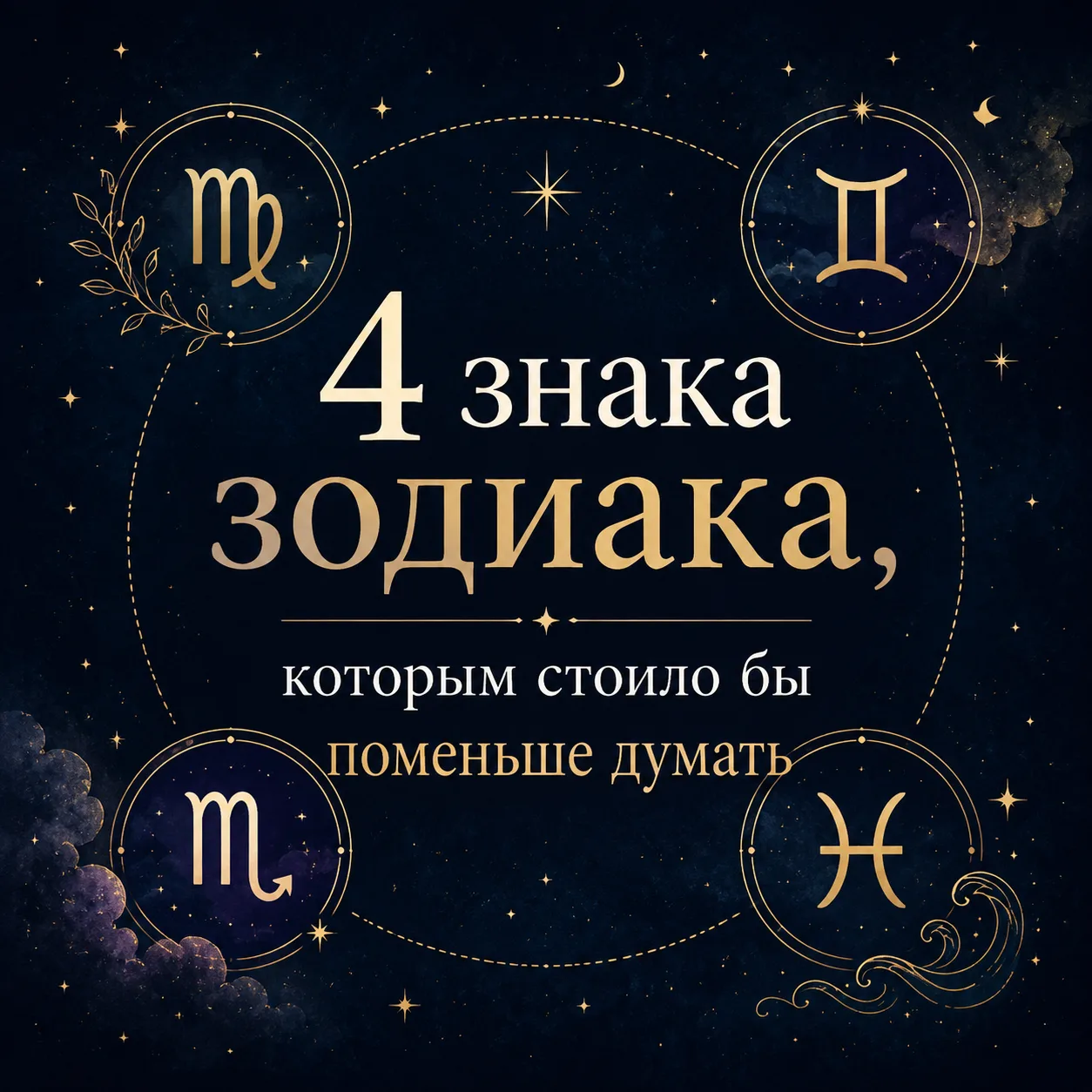 🧠 Иногда слишком много думать — тоже проблема. Астрологи считают, что этим четырем зна...