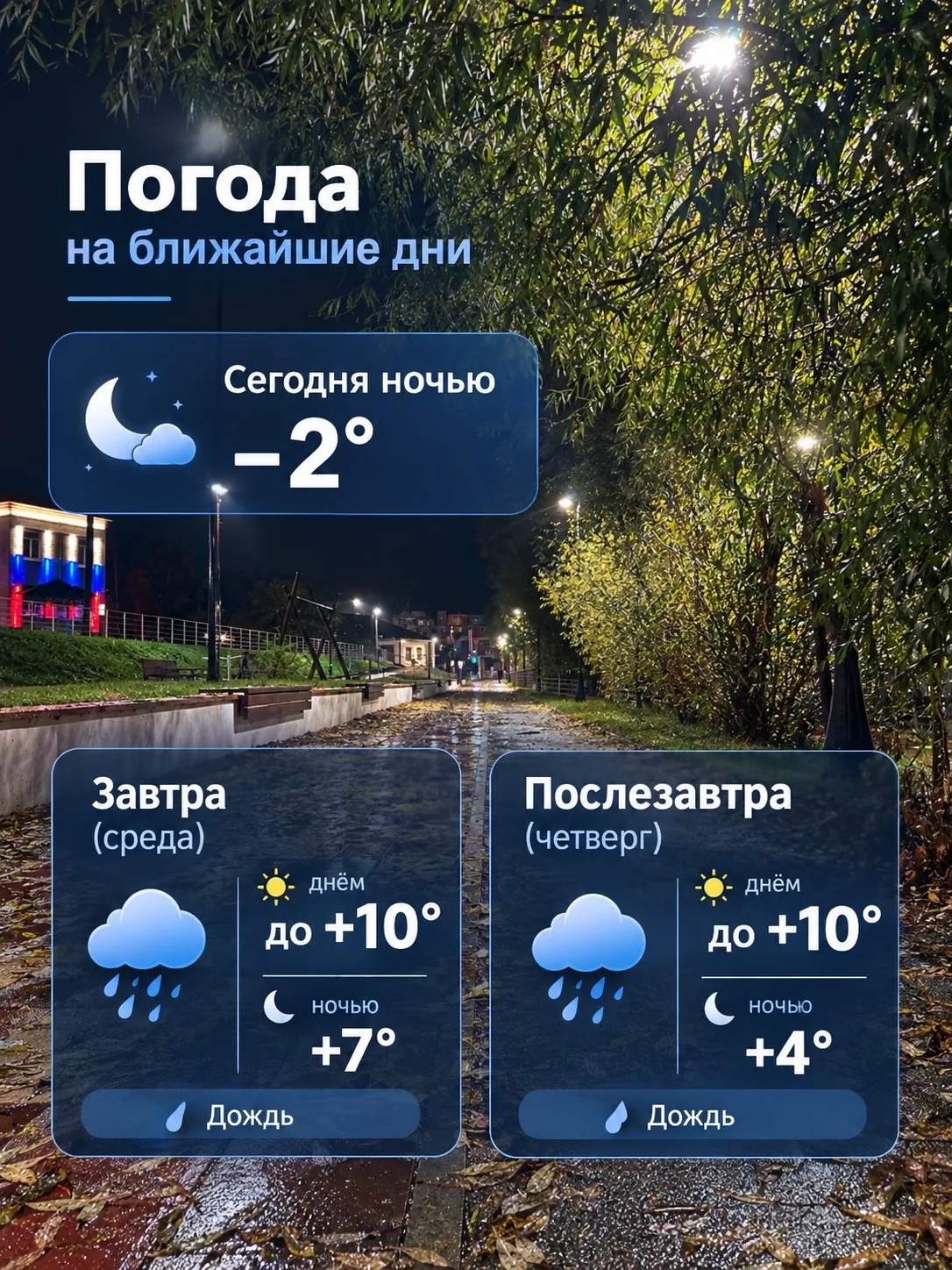 Информация для водителей‼️Сегодня ночью температура опустится до -2°С. На дорогах возмо...