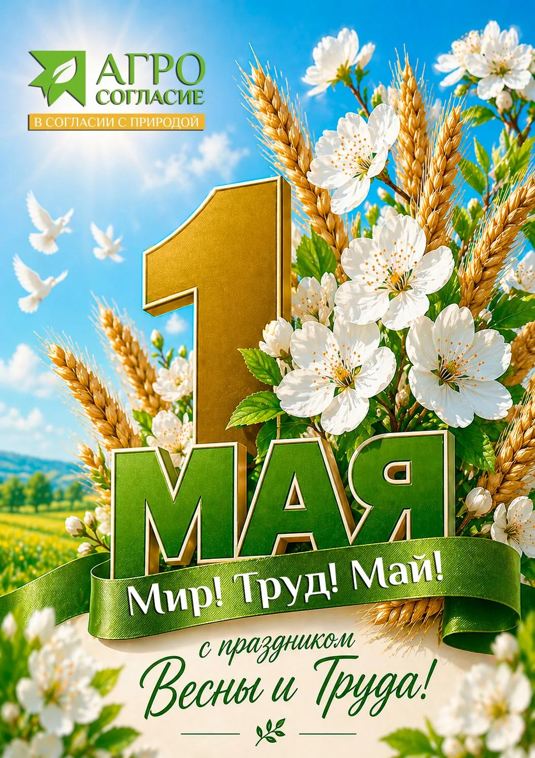 С Праздником Весны и Труда! 🌿1 мая — это день, в котором соединяются сила труда, энерг...