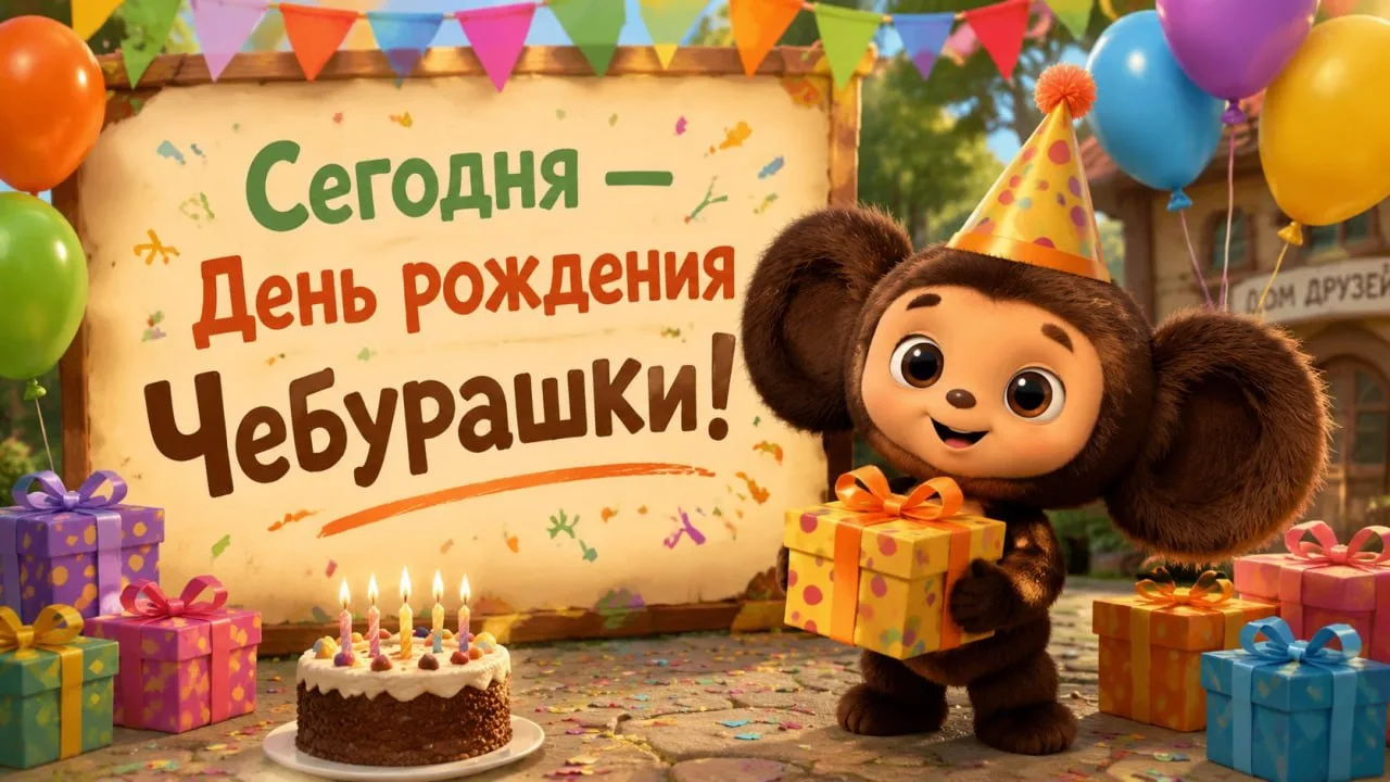 Сегодня - День рождения Чебурашки!