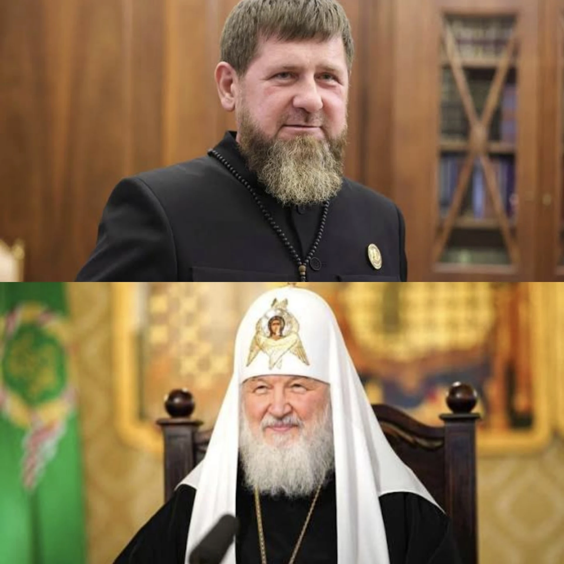 Патриарх Кирилл наградил Рамзана Кадырова орденом Славы и чести I степени за заслуги на...