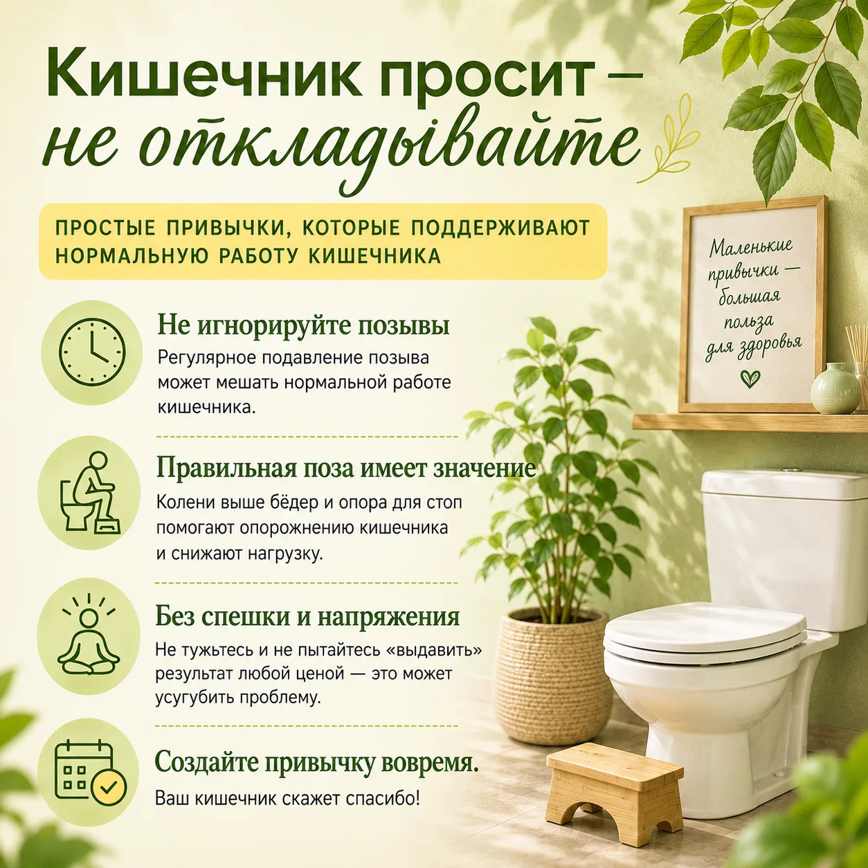 Привычки, которые редко связывают с запорами
