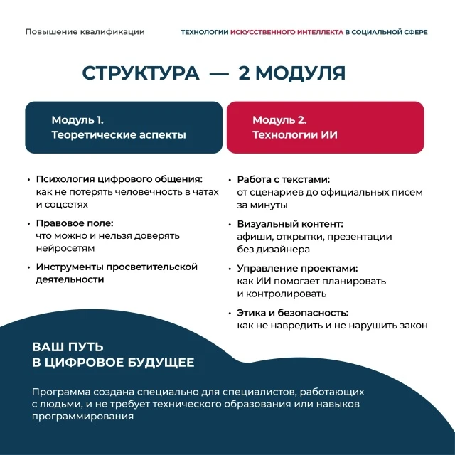 Открыт дополнительный приём заявок на бесплатное обучение по работе с системами искусственного интел