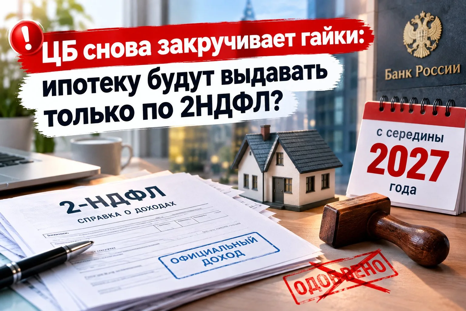 ЦБ снова меняет правила: ипотеку будут считать по официальному доходу?