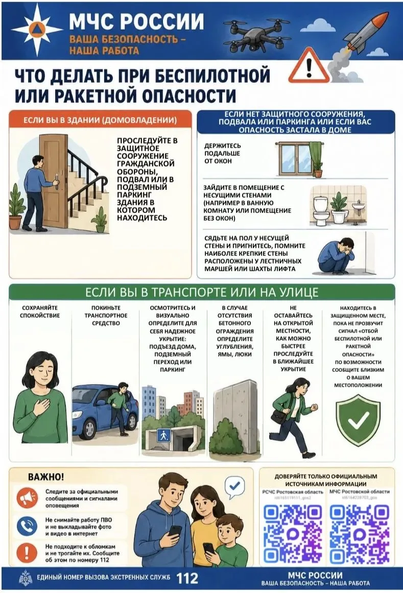 🚨 Внимание, важная информация! 

Не знаете,  что делать при угрозе воздушной атаки? Делимся чёткими