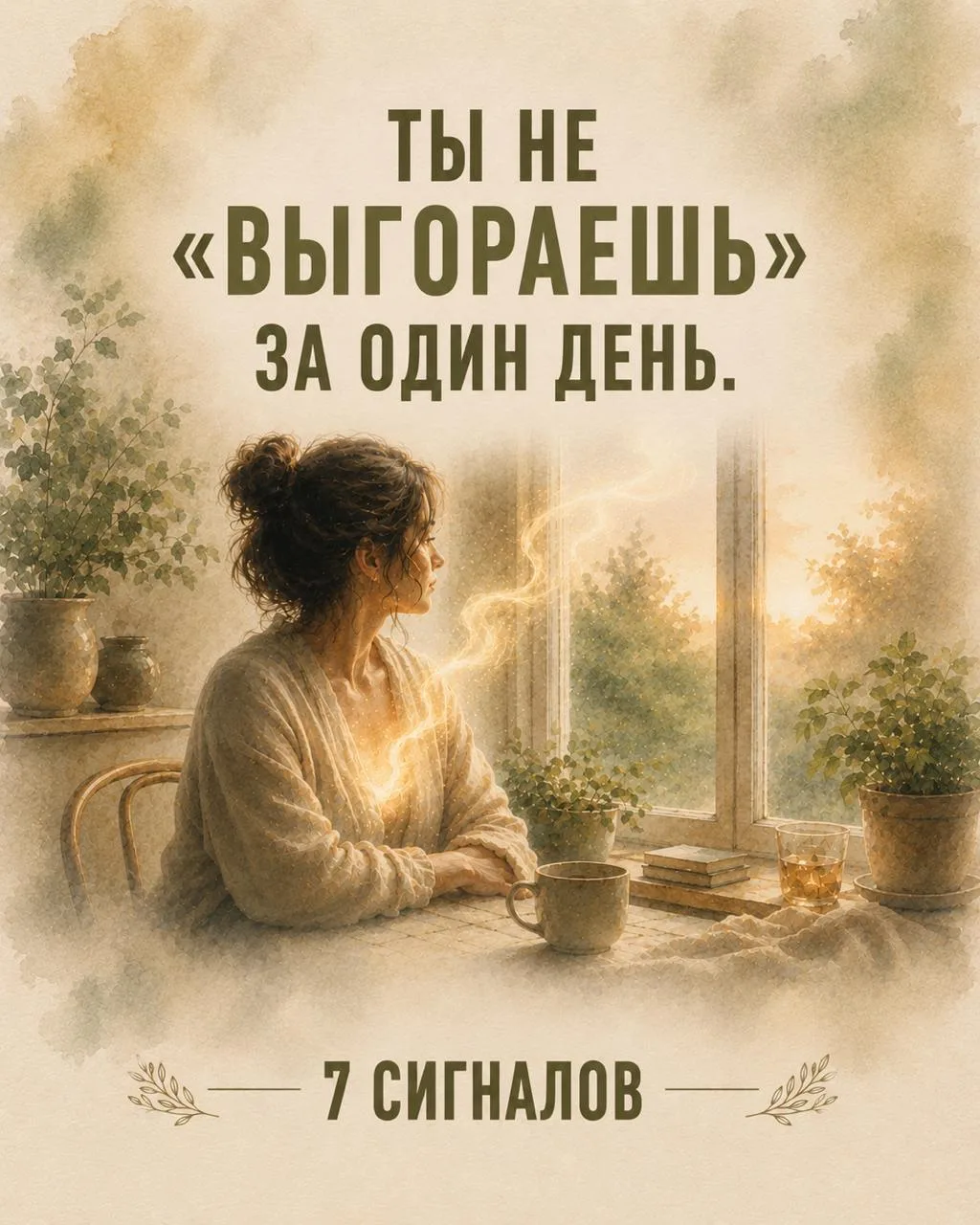 Человек не «выгорает» за один день. Это происходит тихо. Месяцами. Иногда годами.  Сначала — «просто