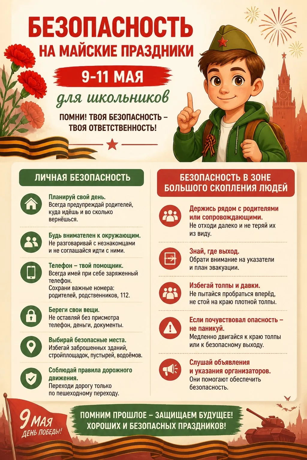 В преддверии праздника хотим напомнить правила безопасности для каждого гражданина наше...