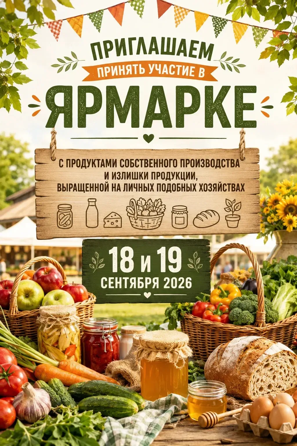 🍅 Друзья-соседи! Приглашаем вас на нашу уютную ярмарку! 🍓