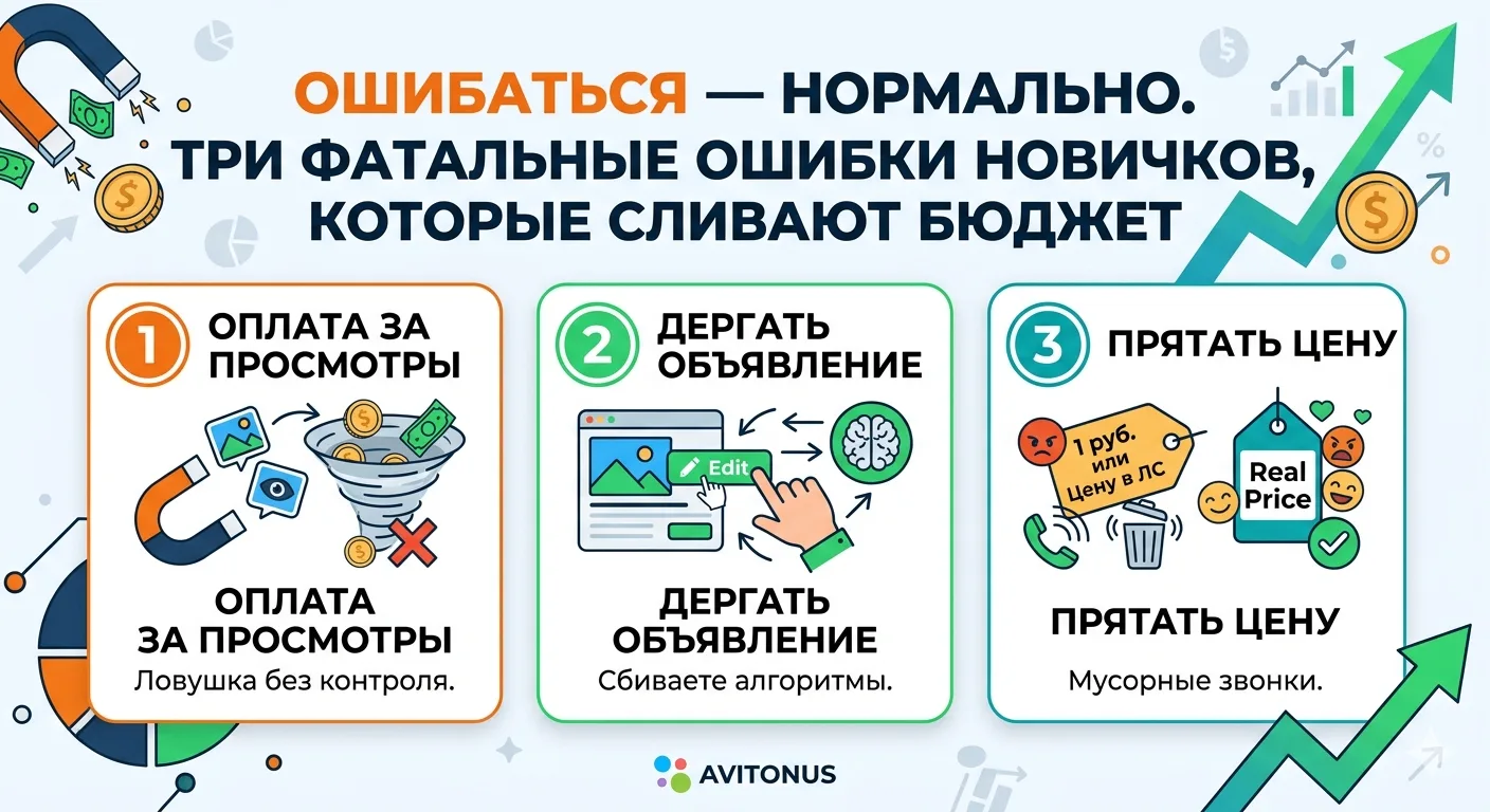 Ошибаться — нормально. Три фатальные ошибки новичков, которые сливают бюджет
 
Путь к успеху никогда