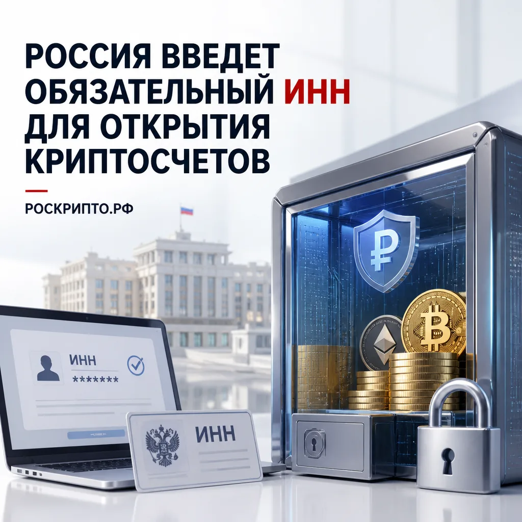 ⚖️ Россия введет обязательный ИНН для открытия криптосчетов