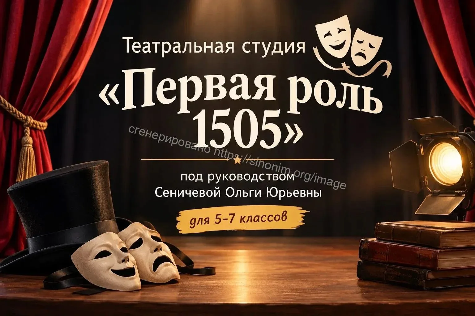 Театральная студия «Первая роль 1505» под руководством Сеничевой Ольги Юрьевны — это тв...