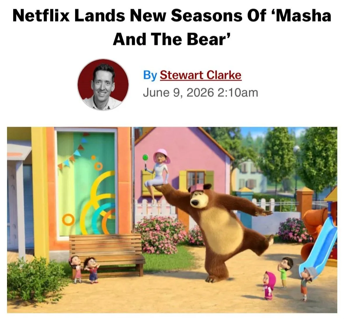 Netflix купила права на новые сезоны мультсериала «Маша и Медведь».
