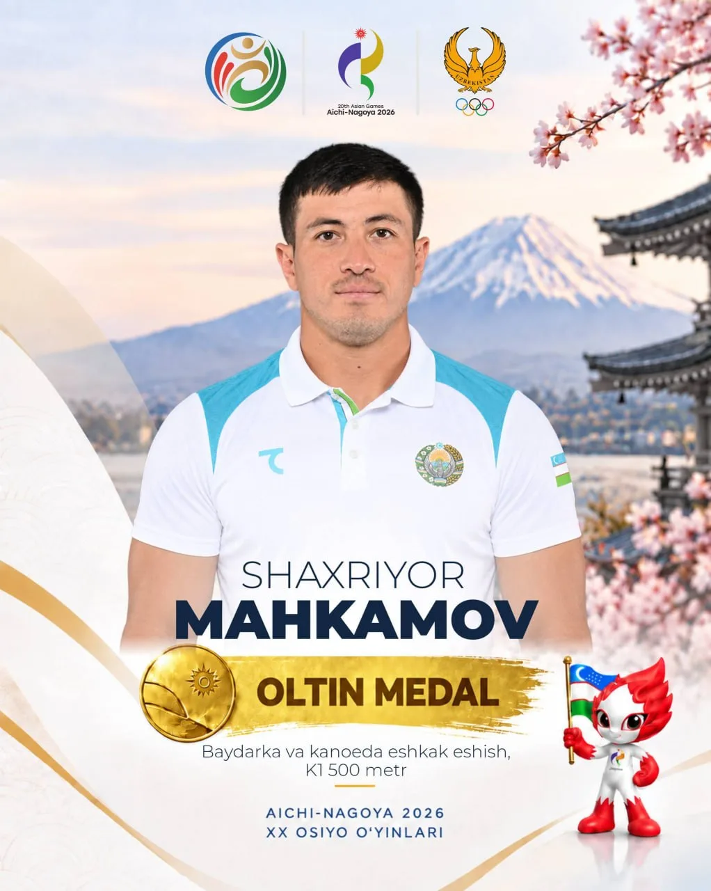 Шаҳриёр Маҳкамов Осиё ўйинлари чемпиони бўлди