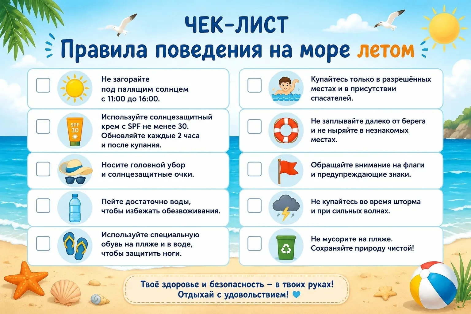 🌞 Безопасное лето у воды: памятка для родителей

Главные правила:

• 👶 Всегда вместе! Дети — тольк
