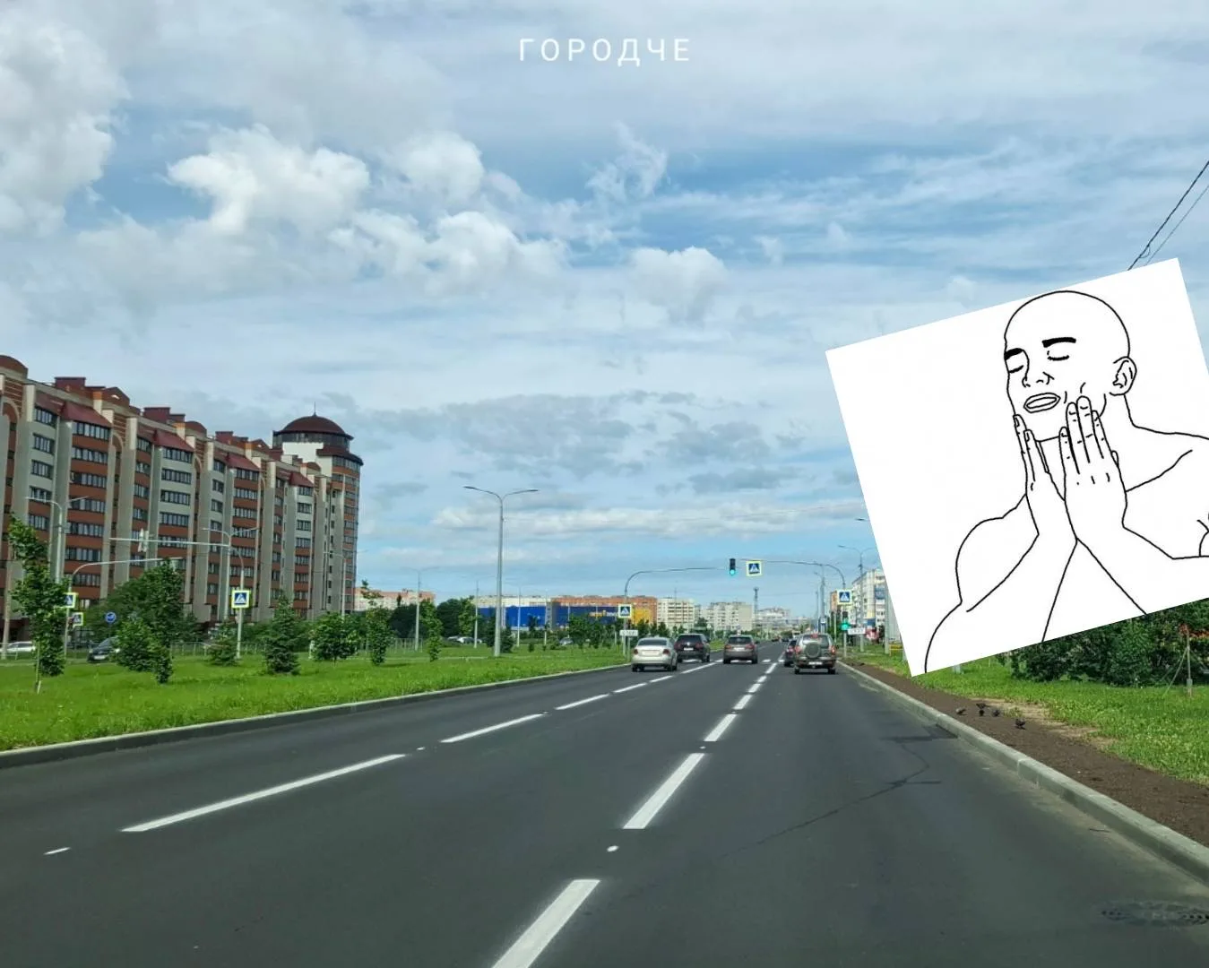 Разметка на Шекснинском проспекте.