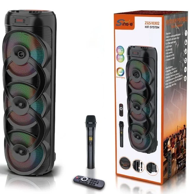 Колонка Bluetooth ZQS 10302
✔️1 микрофон
✔️75Вт
✔️100см
6️⃣9️⃣9️⃣9️⃣