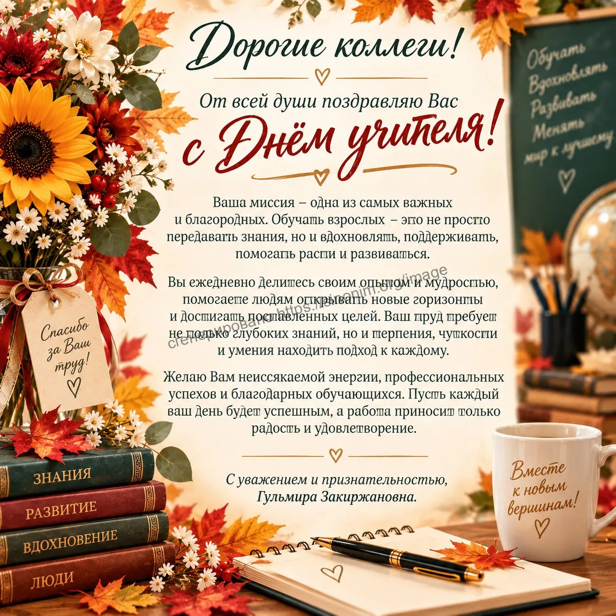 🎉 С Днём Учителя — и нас, и вас!