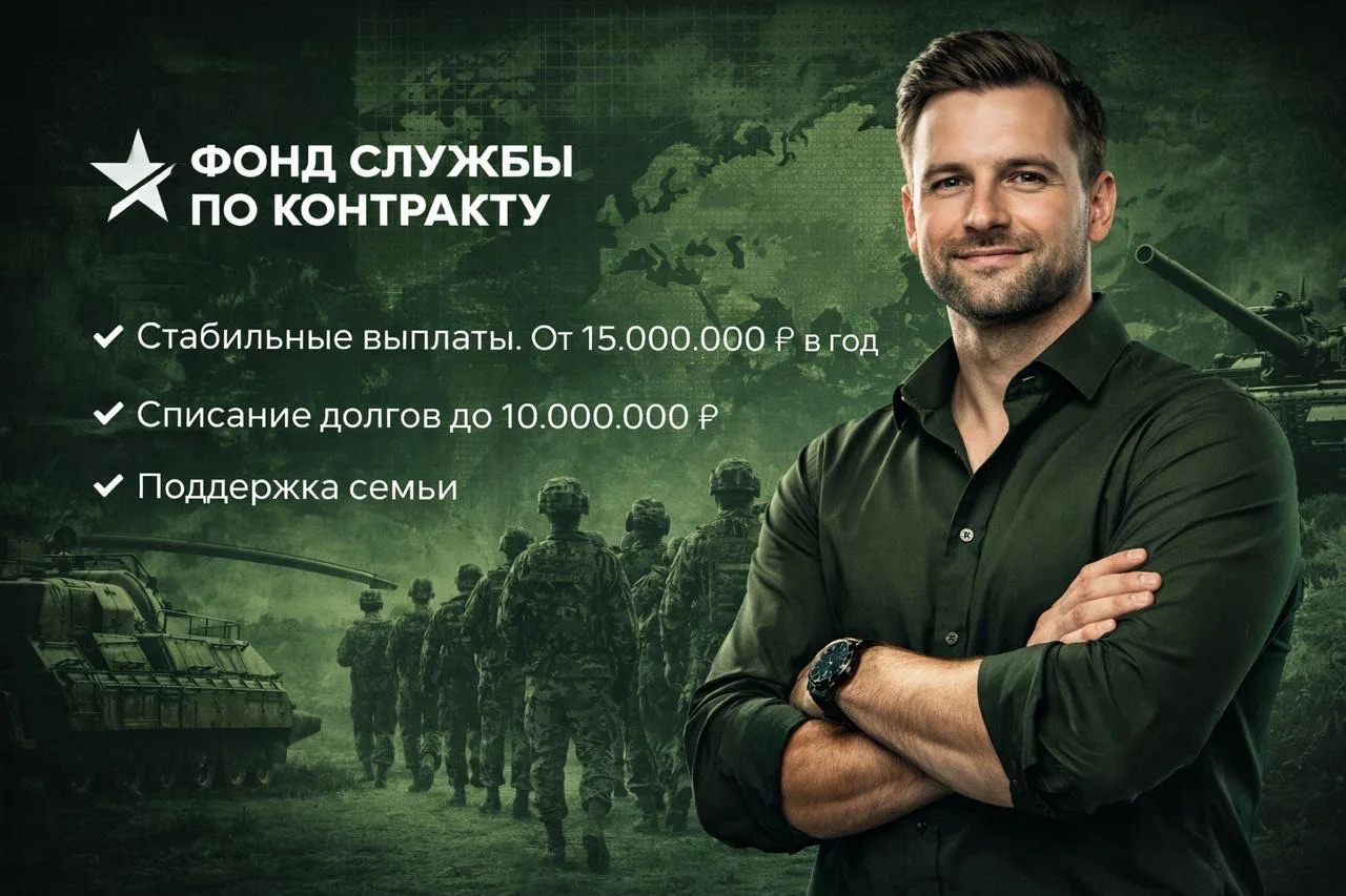 ‼️СЛУЖБА ПО КОНТРАКТУ — ВЫСОКИЕ ВЫПЛАТЫ И 🧑‍🔧 АКТУАЛЬНЫЕ ПРОФЕССИИ

— От 15.000.000 ₽ в год
— До 4