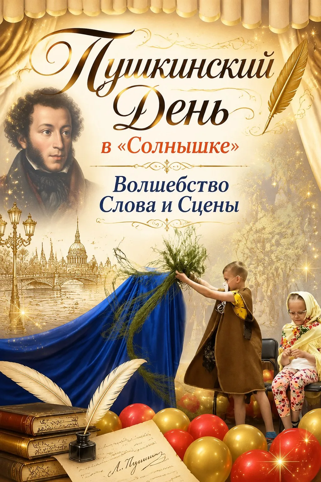 📚 ✨📚 Пушкинский День в «Солнышке»: Волшебство Слова и Сцены! 👑☀️
