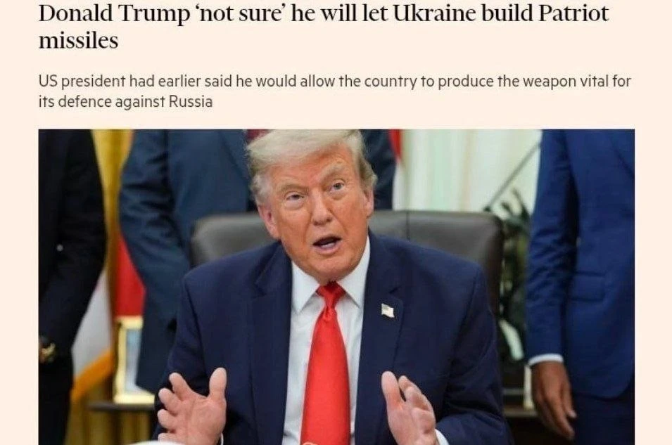 Дональд Трамп теперь не уверен, предоставит ли Вашингтон Украине лицензию на производство ракет Patr