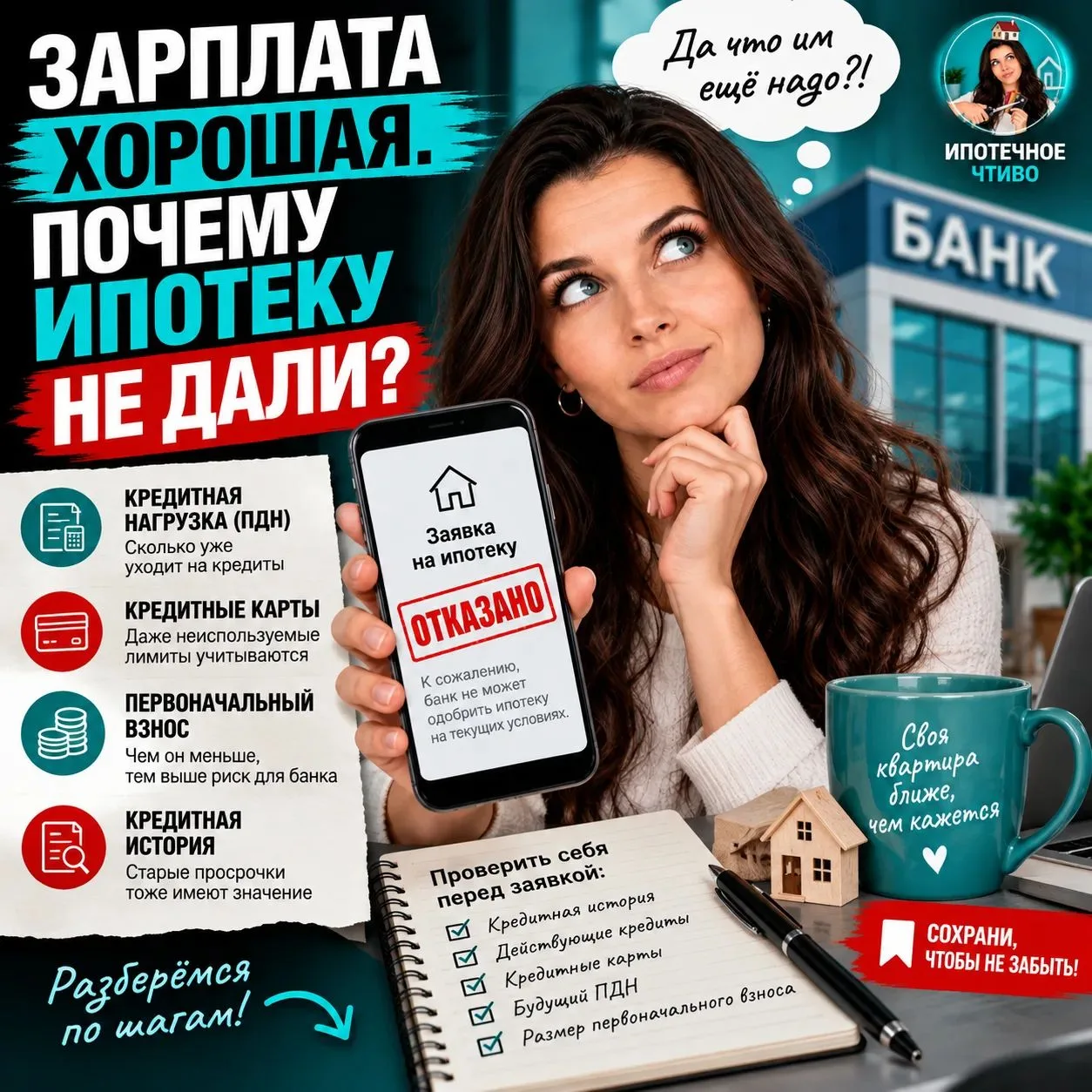 Зарплата хорошая. Почему ипотеку не дали?