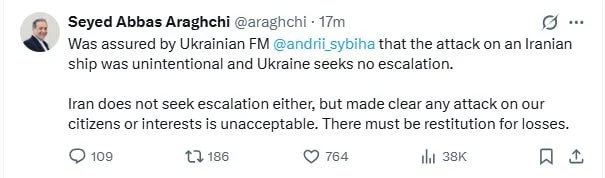 ❗️ Иран потребовал от Украины компенсацию за нападение на иранское судно в Каспийском море

Глава МИ