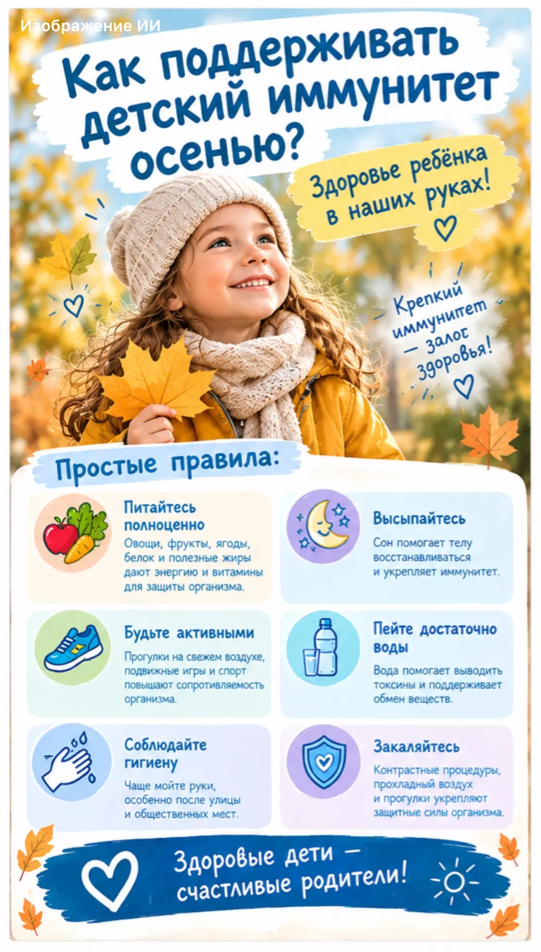 Осенью особенно важно заботиться о здоровье детей.