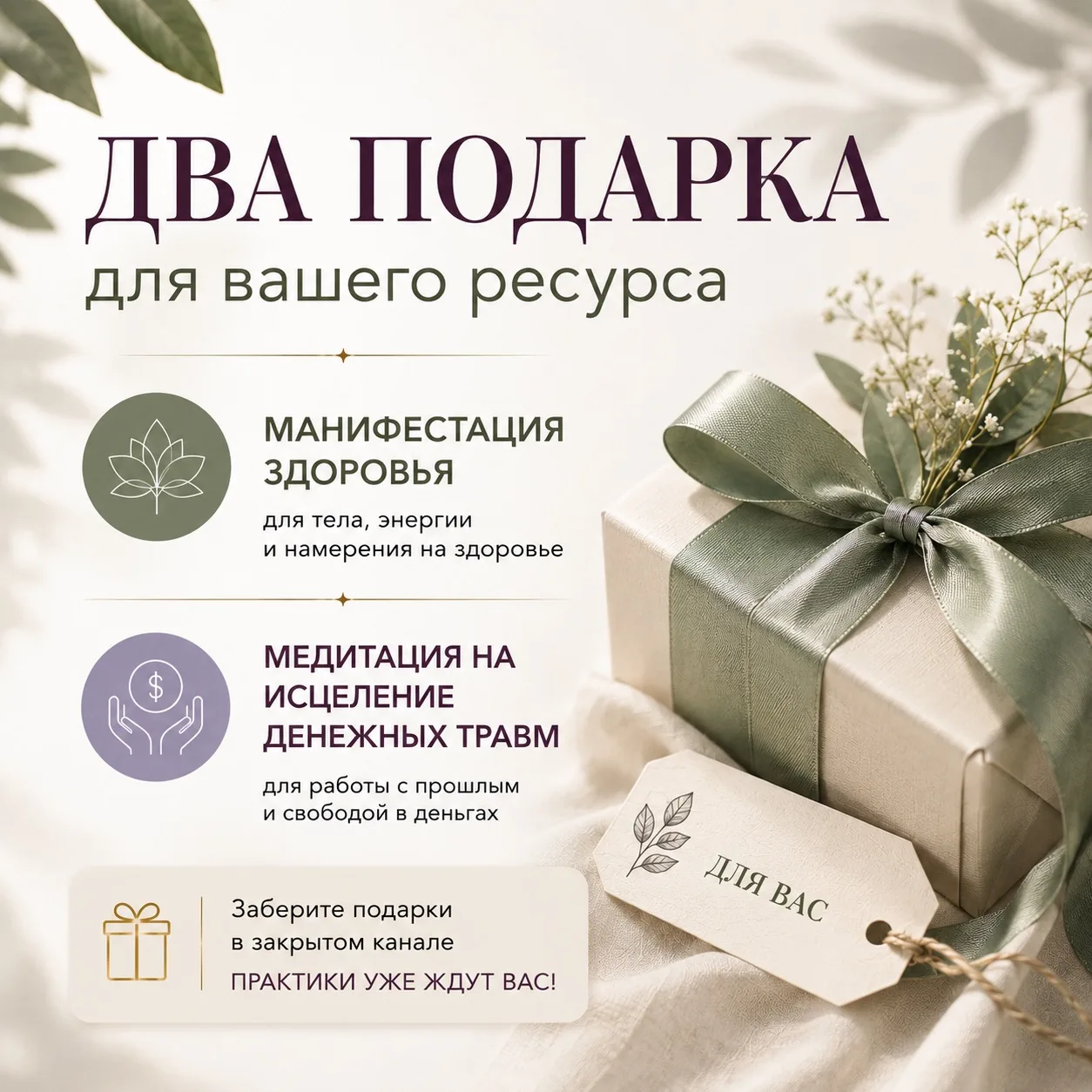 Сначала заберите эти два подарка. Потом составляйте планы на осень 🔥