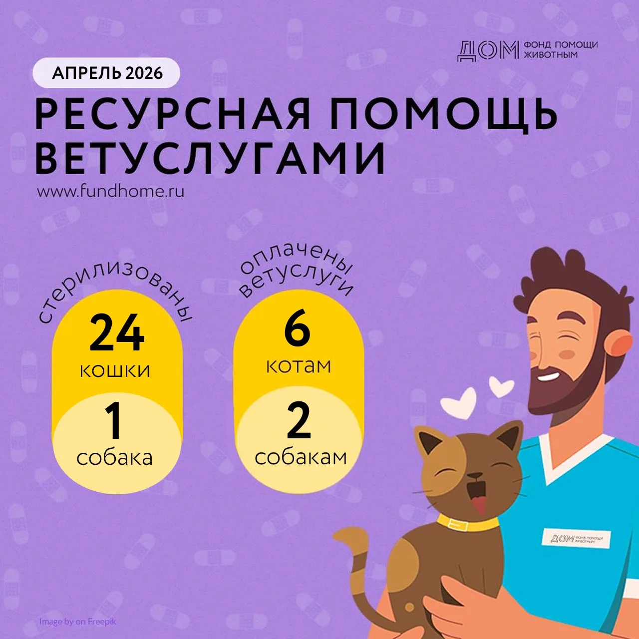 🩺🐶🐱 ВЕТОТЧЁТ ФОНДА «ДОМ»