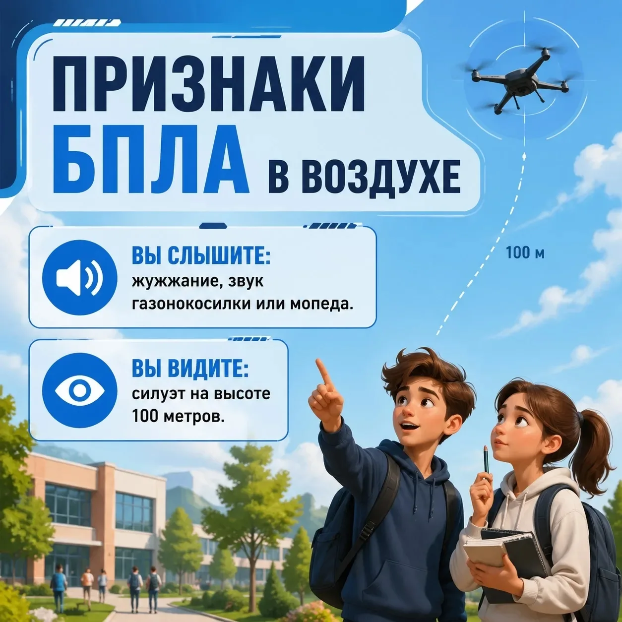 Секреты безопасности

❗Правила безопасности при атаке БПЛА.

В наши дни беспилотные  летательные 🛫 