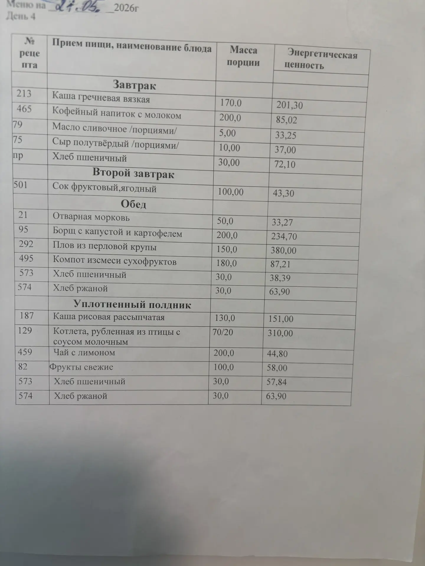 Меню:21.05.2026