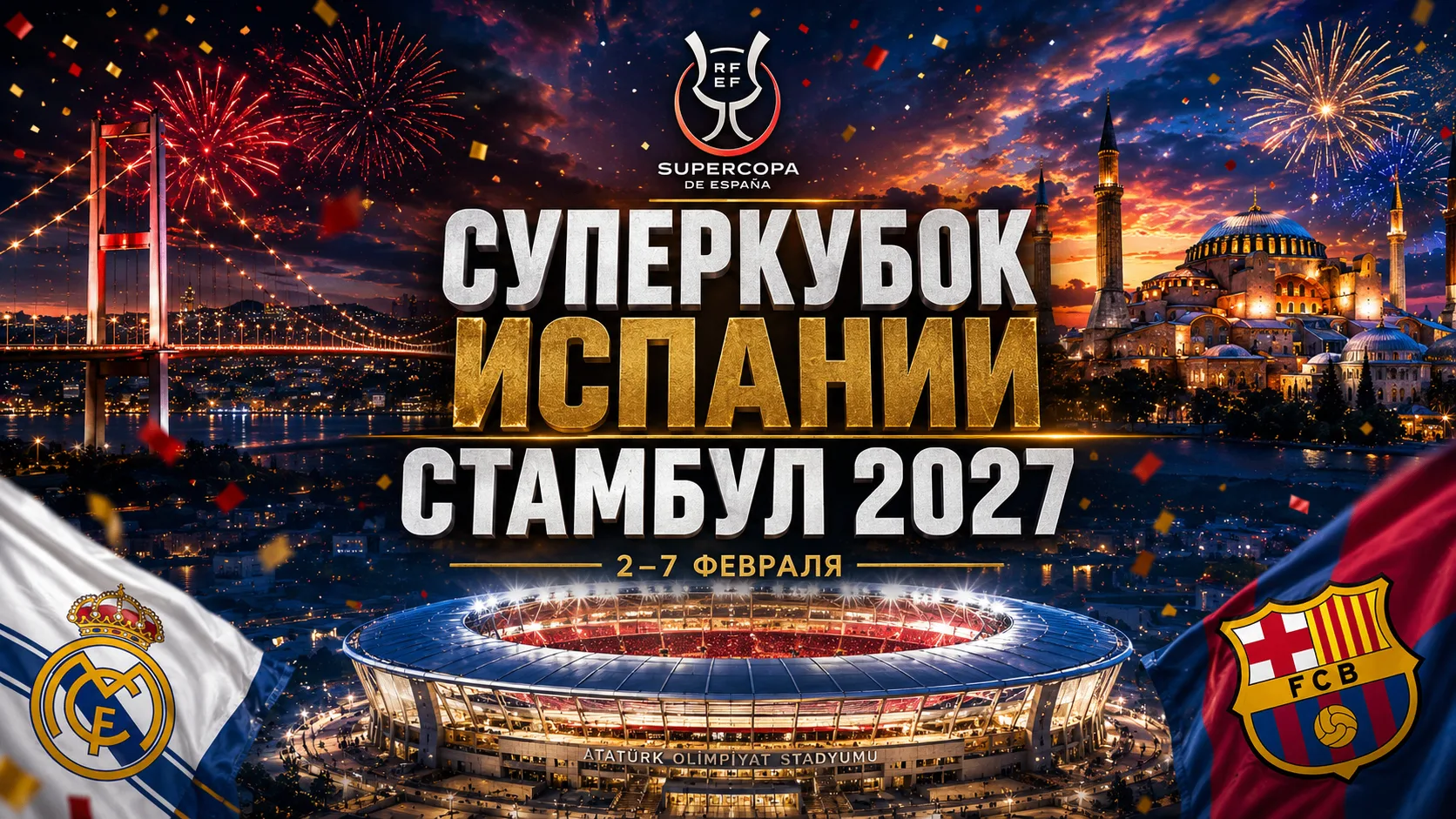 🏆 СУПЕРКУБОК ИСПАНИИ 2027 В СТАМБУЛЕ!