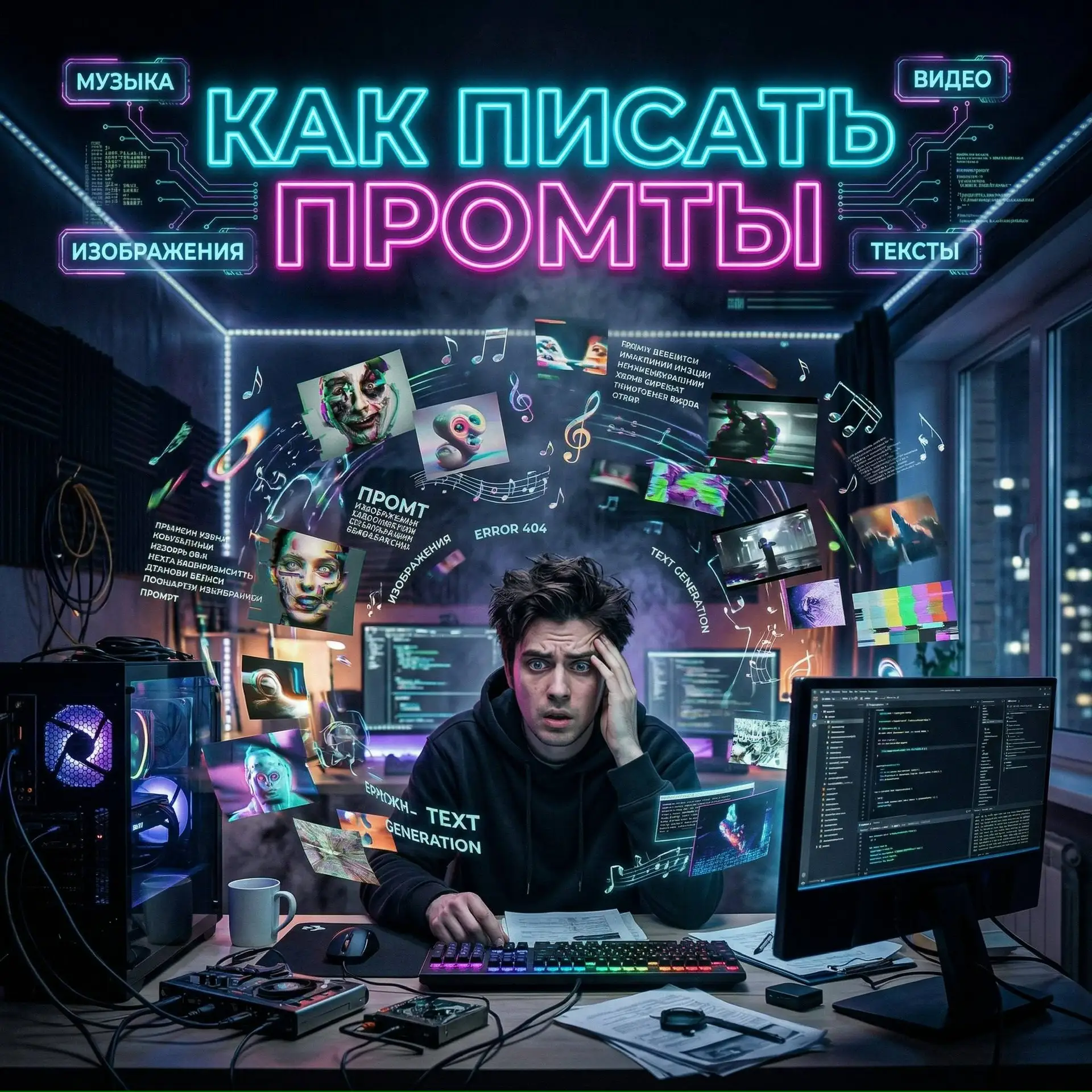 🔥 Как правильно писать промты для ИИ (изображения, музыка, видео и тексты)
Сегодня ИИ умеет почти в