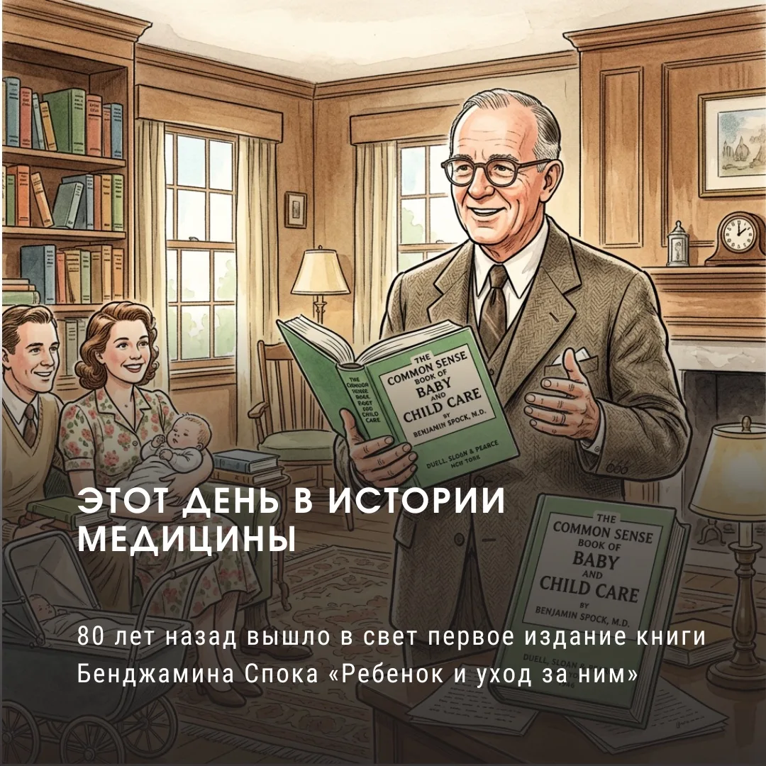 Этот день в истории медицины:

80 лет назад вышло в свет первое издание книги Бенджамина Спока «Ребе