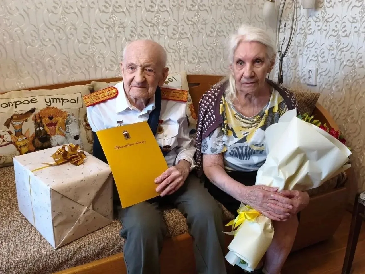 Николай и Татьяна Тятенковы отпраздновали благодатную свадьбу — ровно 70 лет со дня рег...