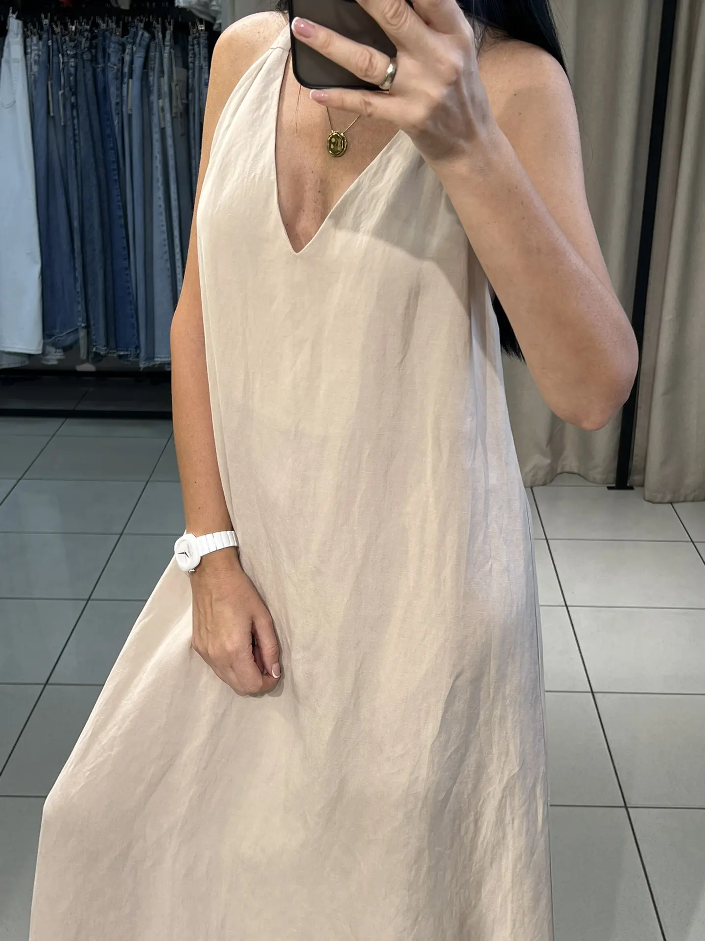 Price: сарафан из льна и вискозы, размер единый, подойдет до размера 48, 7300