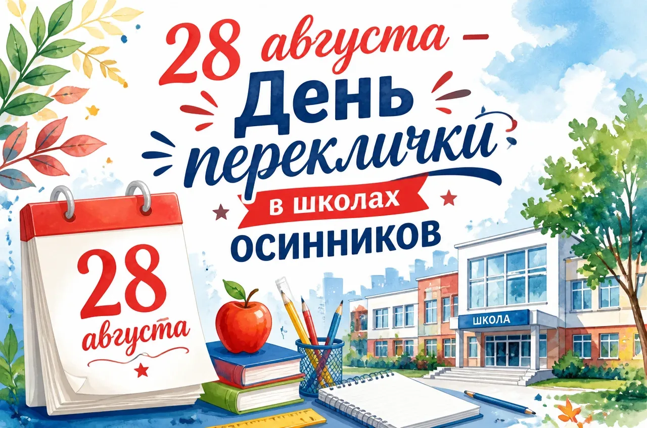 🗓 28 августа – День переклички в школах Осинниковского городского округа!