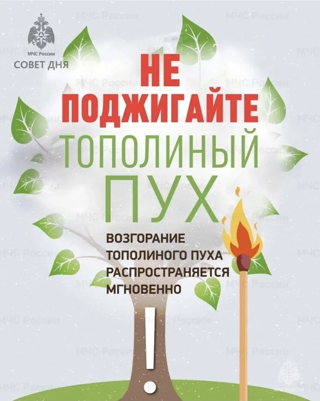 ПАМЯТКА «Осторожно, тополиный пух!»
