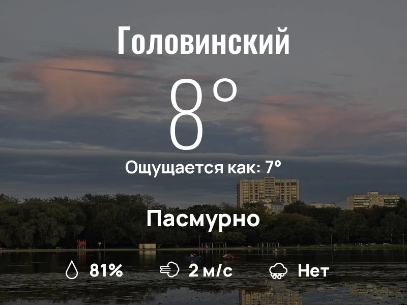 Что с погодой в Головинском?