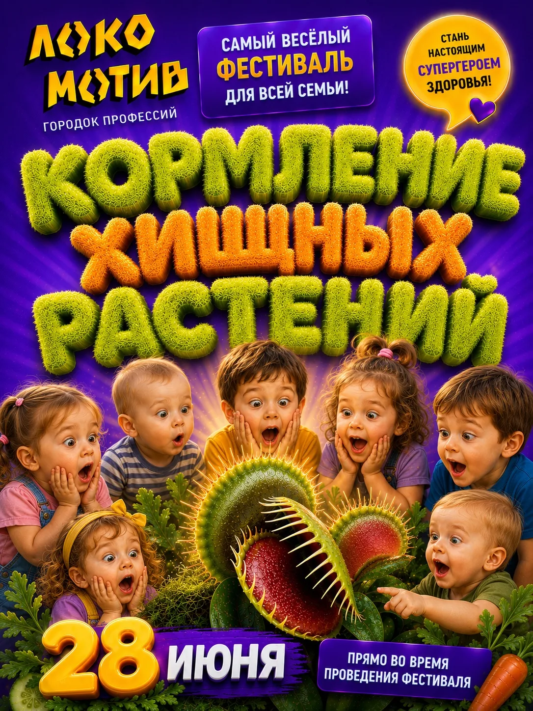 🌱ОНИ ХИЩНЫЕ.
ОНИ ЖИВЫЕ. 
И 28 июня мы будем их… КОРМИТЬ 😱🪴
Да-да, на Фестивале здоровья в Локо Мо