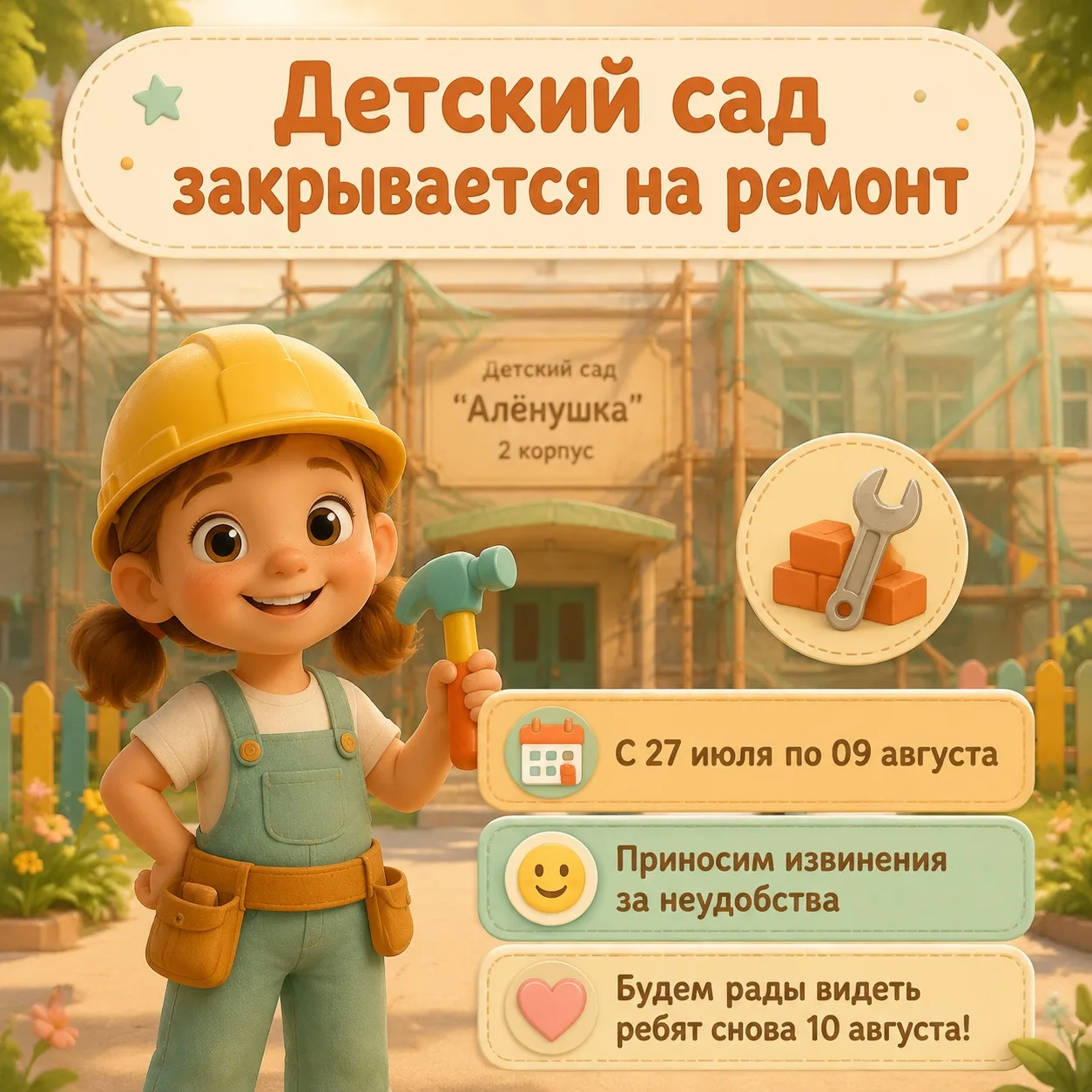 💫Стартуем в понедельник! Объявляем временное закрытие на ремонт.
