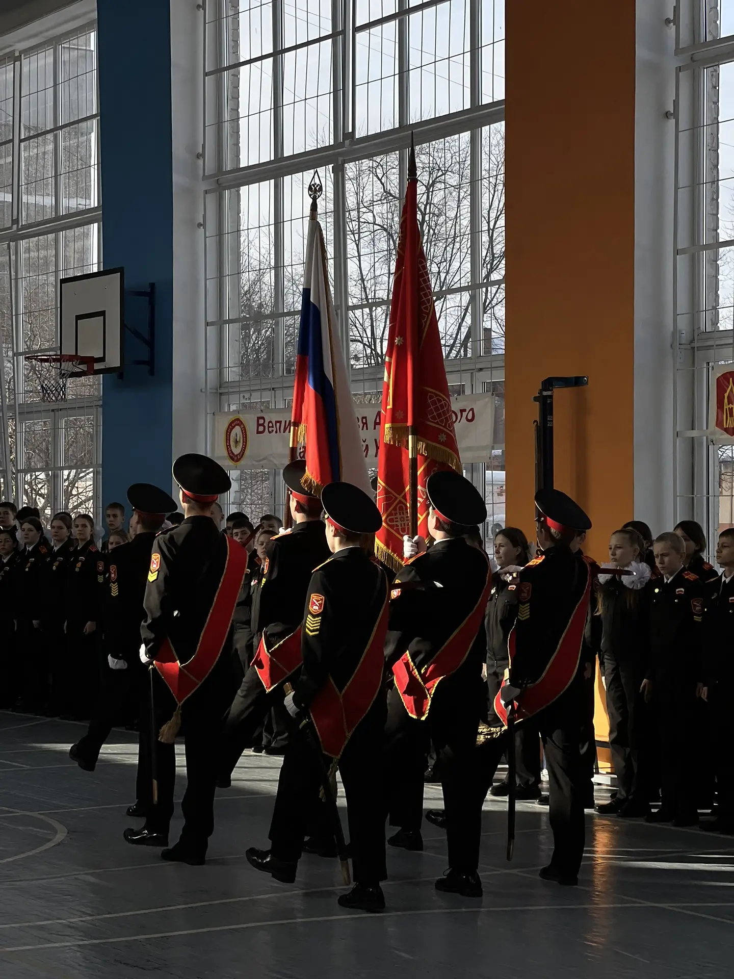 20 февраля в кадетском корпусе Великого князя Александра Невского прошло торжественное построение, п