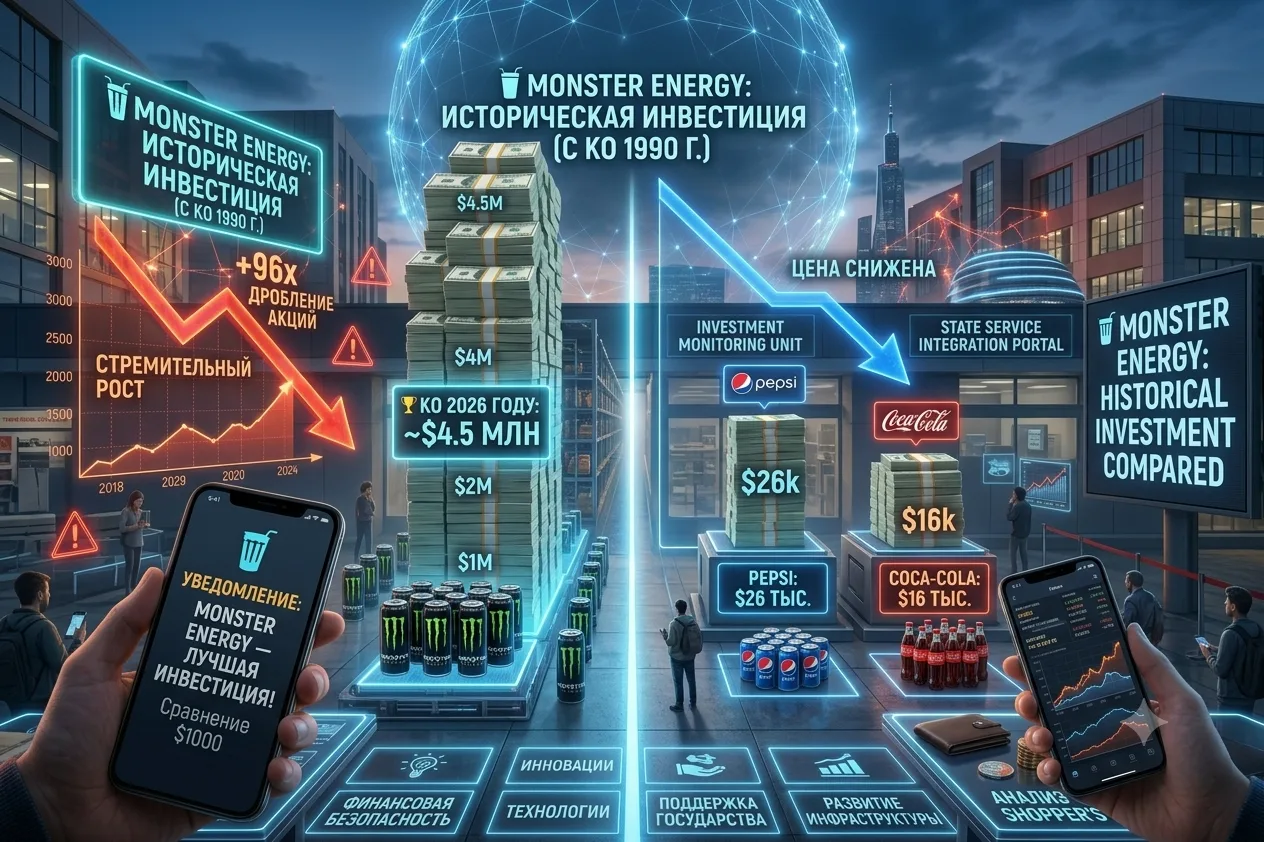 🥤 Monster Energy оказалась одной из самых выгодных инвестиций в истории

Если бы в 1990 году инвест