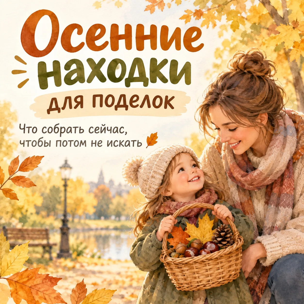 Осень только началась, а это значит, что пора собирать материалы для детских поделок 🍂