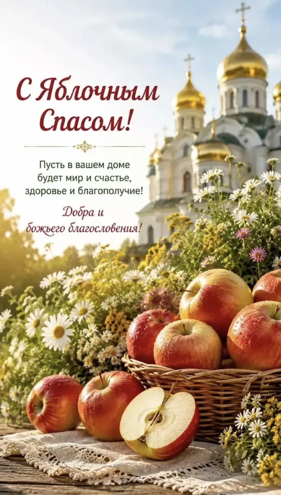 🍎 Время сочных яблок и душевного тепла: поздравляем с Яблочным Спасом!