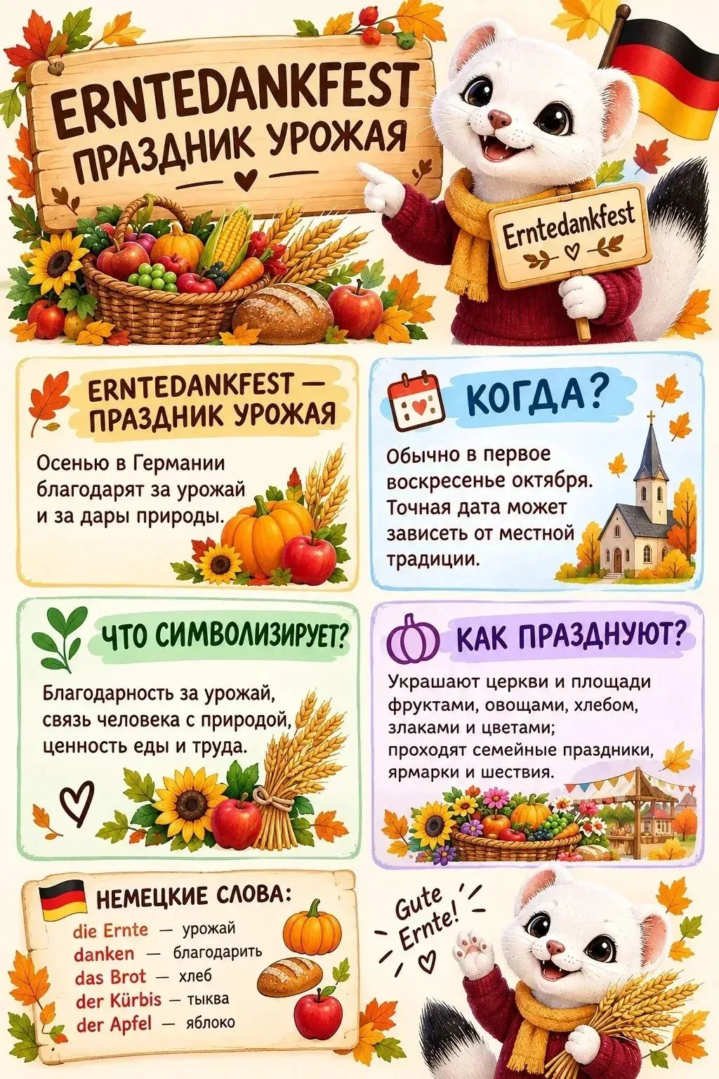 Добрая традиция 3 «И» класса 🍂🇩🇪"} 🍂🇩🇪 ПРАЗДНИК УРОЖАЯ — НАША ДОБРАЯ ТРАДИЦИЯ 🇩🇪🍎