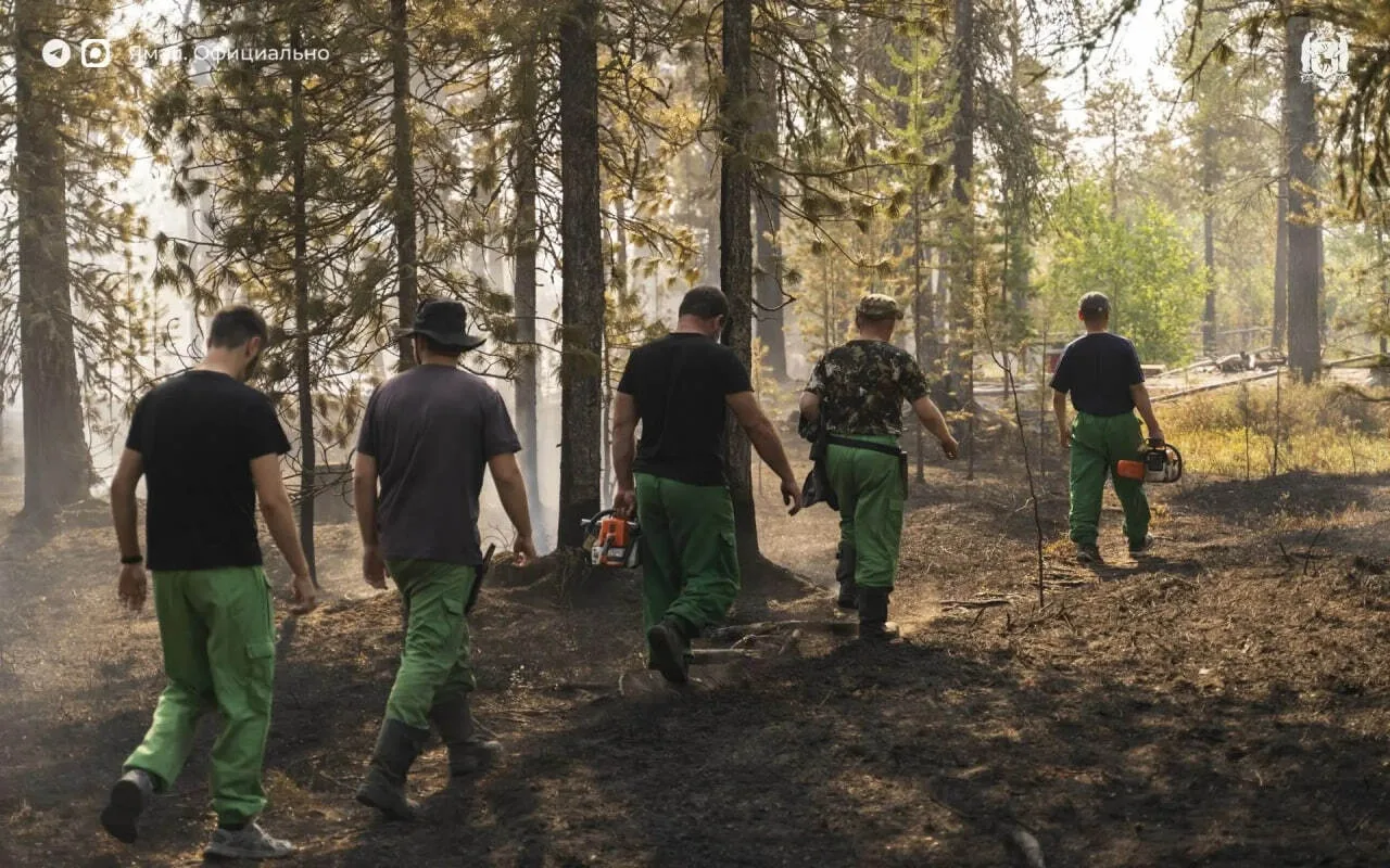 Ямал продолжает борьбу с природными пожарами. На усиление группировки в Надымском и Пур...